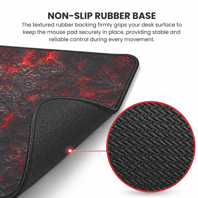 Textured non-slip rubber base close-up